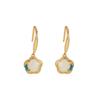 Um Veado Prata S925 Prata Esterlina Banhado A Ouro Hetian Jade Moda Nacional Cloisonne Borboleta Brincos de Flor Novo Estilo Chinês Temperamento Gancho de Orelha