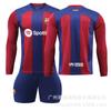 2324 Barcelona casa quadra outono e inverno uniforme de futebol 9 Lewan 21 Derong 6 Jiawei manga comprida uniforme de futebol Massey Jersey atacado