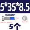 Tornillos de Acero Inoxidable 304 de Cabeza Baja Antiaflojamiento y Antichoque para Pegamento, Cabeza Delgada, Pegamento Azul Interno Torx M2M3-M8
