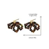 Pendientes Largos Estilo Étnico Retro Amber Streamer Piedra Natural Pendientes de Diseño Nicho Colección de Pendientes Pendientes Coloridos