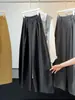Calça pantalona cáqui para mulheres, novo estilo outono 2026, cintura alta, solta, modeladora, versátil, perna reta, calça longa casual