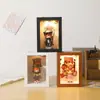 Marco de Fotos Hueco 3D Marco de Exhibición de Juguetes Pequeños Pop Mart Decoración de Escena de Exhibición de Cajas Ciega Caja de Almacenamiento