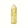 Prisma Hexagonal de Punta Única de Cristal Amarillo, Prisma Hexagonal Pulido en Bruto de Cristal Amarillo, Adorno de Columna de Cristal Amarillo, Directo del Fabricante