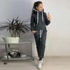 AliExpress transfronteiriço explosões de outono e inverno para mulheres europeias e americanas novo lã moda distintivo de couro lazer terno esportivo suéter