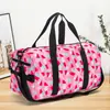 Bolsa de Viaje Portátil Simple para Deportes Fitness Gran Capacidad Bolso de Hombro Cruzado Tela Oxford Estampado de Dibujos Animados Bolsa de Viaje