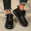 Nuevos Zapatos de Algodón para Hombre Transfronterizos Temu 2025 para Invierno, con Forro Polar Adicional y Suelas Ligeras Engrosadas Suaves, Versátiles, Antideslizantes y Cálidos