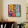 Arte Abstracto Moderno Nicho Sala de Estar Fondo de Sofá Pared Pintura Decorativa Nueva Cuadrada Planta Flor Colgante de Pared Pintura
