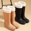 Botas de Lluvia de Caña Alta para Mujer, Zapatos Acuáticos para Mujer, Botas de Agua de Moda para Adultos, Botas de Lluvia Largas con Suela Gruesa, Antideslizantes, Impermeables, Estilo Caliente de Cocina