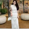 Conjunto de dos piezas de punto con encaje plisado y cintura ceñida, traje blanco, traje negro, lana, directo de fábrica