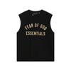 Essentials Hhh Marca Trendy Americana Estampado de Letras High Street Holgado Chaleco Niebla Camiseta sin Mangas Casual para Hombre y Mujer