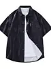 Camisa de Manga Corta Tie-Dye Ropa para Hombre 2026 Verano Nueva Marca de Moda Ins Fresca Holgada Casual Versátil Camisa Ropa para Hombre