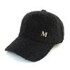Moda simples M letra boné de beisebol das mulheres outono e inverno quente viagem pico cap personalizado casual all-match chapéu de pelúcia