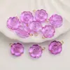 Cuentas de Flor de Vidrio de Colores Flor de Cerezo Transparente Materiales para Pulsera de Cuentas DIY Accesorios para Aretes Hechos a Mano
