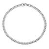 Tobillera de cadena de molienda de seis lados de acero inoxidable 3/5/7 mm con ángulo de molienda de cara cortada de acero inoxidable para hombres y mujeres, venta al por mayor