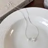Collar de estrella de mar y perlas de temperamento de lujo ligero estilo coreano para mujer, moda, diseño simple de nicho, cadena para la clavícula de doble capa versátil