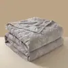 Nueva Colcha de Gasa de Algodón Puro con Manta Cubierta de Jacquard Hueco, Manta Casual del Mismo Estilo que los Bloggers, Suave y Amigable con la Piel