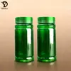 Fabricante de Guangzhou Botella de Bambú de 120cc Botella Verde de PET tipo Cápsula Botella para Pastillas Producto