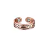 Deseo aliexpress artículo más vendido anillo magnético moda retro creativo europeo americano abierto patrón de martillo anillo magnético de línea