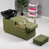 Cama de Lavado Semi-Reclinable al por Mayor para Salones de Belleza, Cama para Cortar y Lavar el Cabello, Sillón de Lavado para Salón de Belleza, Cama de Terapia Capilar con Masaje