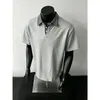Camisa polo de manga corta tipo dos piezas en espiga para hombre y mujer, camiseta de verano con cuello de camisa a cuadros estilo americano, corte limpio de media manga
