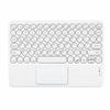 Para ipad plano táctil sombrero redondo teclado de color conexión inalámbrica Bluetooth retro redondo carga portátil punto