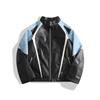 Chaqueta de Motociclista de Cuero PU Estilo Retro Americano para Hombre, Chaqueta de Retazos y Bloques de Color Estilo Hip-Hop Europeo y Americano para Primavera y Otoño
