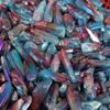 Tira de cristal natural galvanizado Pilar pequeño de cristal galvanizado Tira pequeña varios colores disponibles