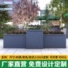 Macetero de hierro forjado para exteriores, combinación de macizos de flores, separador de calles comercial, jardinera de acero inoxidable, terraza, patio, surco para flores, macetero para flores