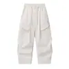 Pantalones Cargo de Bolsillo Múltiple Retro Japonés Nuevo Primavera 2026 Yidao Unisex con Cordón Holgados de Pierna Ancha