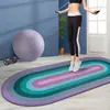 Esterilla Deportiva de Terciopelo de Cristal con Gradiente Arcoíris Transfronteriza, Esterilla Amortiguadora y Aislante Acústico para Saltar la Cuerda, Esterilla Antideslizante para Suelo de Gimnasio en Casa en Interiores