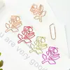 Clips de Papel Coloridos con Forma de Rosa, Clips de Metal Creativos, Marcadores para Estudiar y Oficina, Clips para Papel, Clips para Libros, Clips para Agendas, Clips para Recibos