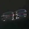 Óculos Masculinos para Negócios W-7101 Sem Aro Ultra Leves de Titânio Puro com Armação Fina, podem ser equipados com lentes, Xiaohongshu
