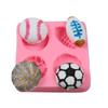 Fútbol Béisbol Equipo Deportivo Molde de Silicona Flip Sugar para Hornear Molde para Decoración de Pasteles