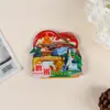 Imanes de Nevera Culturales y Creativos de Madera Hegang Personalizados Atracciones del Parque Songhe Imanes Adhesivos Souvenirs de Viaje DIY Periféricos