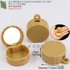 Espejo de Maquillaje Plegable Portátil, Espejo de Retoque de Doble Cara con Caja de Almacenamiento, Espejo Mini con Logo Personalizable