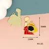 Acessórios DIY Anime One Piece Grupo Chapéu de Palha Desenho Animado Luffy Liga Metálica Pingente Gota de Óleo Chaveiro Pingente