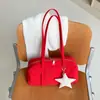 Bolsa Almohada Boston Ligera Rellena de Algodón Otoño/Invierno 2026, Estilo Coreano, Gran Capacidad, Estilo Casual Simple, Bolso de Hombro Único para Debajo del Brazo