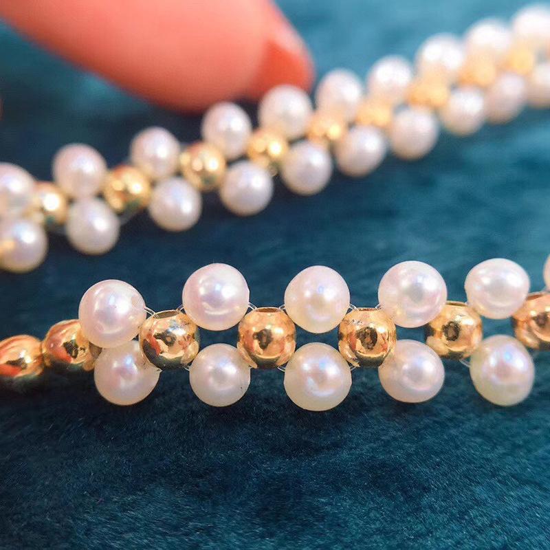 原创手工编织天然淡水珍珠手链