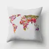 Funda de almohada para sofá Laitu Patrón de dibujos animados Almohada lumbar de coche Poliéster Almohada de oficina