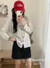 Directamente del fabricante: Cárdigan de Punto para Mujer de Primavera y Otoño con Botones de Colores y Cuello Redondo, Diseño Versátil, Prendas de Punto Simples y Elegantes al por Mayor