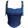 Cintura Corset de Jeans Europeu e Americano Transfronteiriço Top com Barbatanas Tubinho Modelador Corporal Feminino Fornecimento