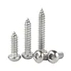 En Stock Tornillos Autorroscantes de Cabeza Redonda con Hexágono Interior de Acero Inoxidable 304 M1.4~M10 Tornillos Autorroscantes de Cabeza Plana con Hexágono Interior