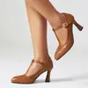 Zapatos de vestir de temporada única para tallas 34-43, suela de goma de color liso, zapatos de mujer de talla grande, zapatos bajos con cordones de tacón alto para mujer
