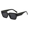 Gafas de sol pequeñas con montura cuadrada, de comercio exterior, planas, negras, con pierna ancha, personalizadas, venta al por mayor transfronteriza, gafas de sol para hombres y mujeres.