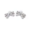 Ear Cuff de Oro Real 14K Electrochapado con Circonita Lazo Perla Clip para Oreja Fresco Dulce Lindo para Mujeres Sin Perforaciones