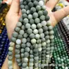 Pedra de cabelo verde fosca pedra natural cristal contas soltas produtos semiacabados pulseira acessórios diy pulseira contas foscas
