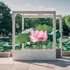 Pantalla Comercial Exterior Decoración Estilo Chino Forma de Loto, Accesorios Populares para Fotos, Exhibidor de Hormigas