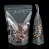 Sacos com Zíper Reutilizáveis Foscos Transparentes para Embalagem de Bebidas, Selagem de Lanches, Sacos para Armazenamento de Alimentos, Sachês para Chá