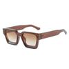 Gafas de Sol Cuadradas Europeas y Americanas Transfronterizas, Lentes Artísticos de Color Sólido de Moda, Gafas de Sol Grandes Únicas de Nicho para Protección Solar y Viajes