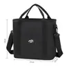 Bolsa de Almacenamiento para Viajes al Aire Libre, Bolsa de Hielo Aislada de Tela Oxford con Papel de Aluminio Engrosado, Bolso de Almuerzo Cruzado, Bolsa Térmica de Color Sólido